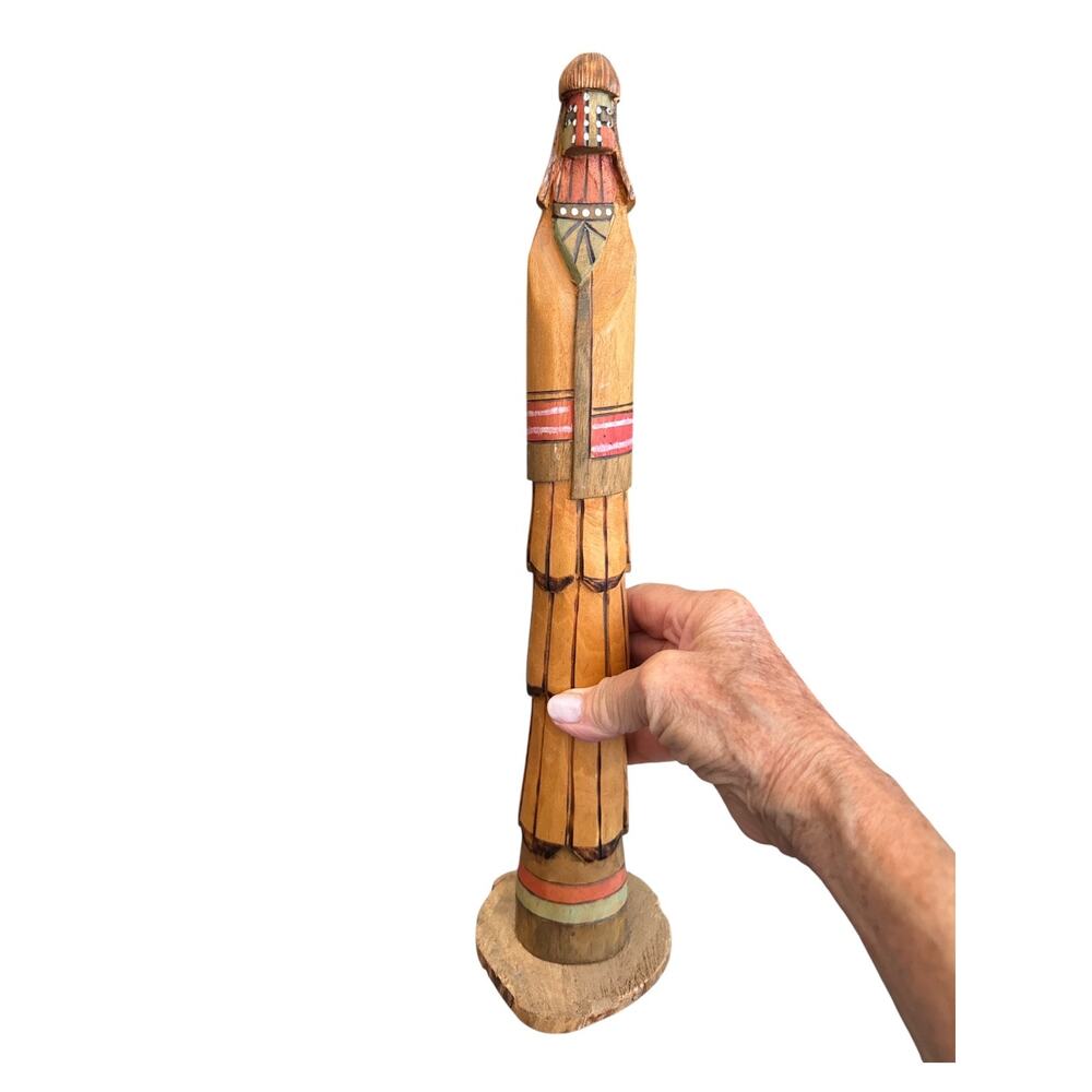 Hand Carved and Painted Southwest Native American Totem Figure - Picture 9 of 10